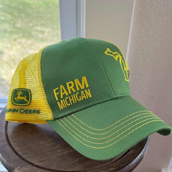 John Deere Other - John Deere Green and Yellow Michigan Farm Hat